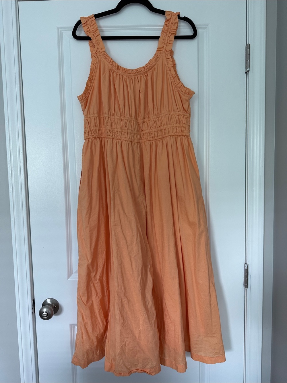 Old Navy Peach Ruffle Strap Dress - Picture 2 of 4